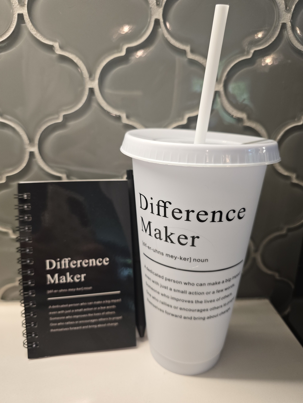 Difference Maker Inspirational Tumbler & Notebook Gift Set